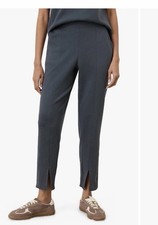 PACT Size Large Organic Airplane Tapered Leg Crop Pant Steel Blue Pockets Comfy picture