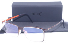 NEW BLACKFIN RAMSEY BF 724 COL. 526 BROWN ON ORANGE TITANIUM EYEGLASSES 54-15 picture