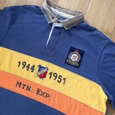 Vintage Polo Ralph Lauren Nepal Mountain Expedition Rugby Shirt Blue 3XLT 1944 picture