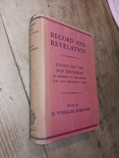 Record and Revelation H Wheeler Robinson Essays on the Old Testament 1938 1st Ed picture