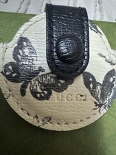 Gucci Herbarium AirTag Holder 701181 Butterfly Floral Black White NEW Box picture