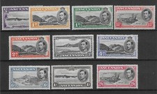 Ascension 1938-53 GVI Definitives Perf 13.5 Mint Cat£200+ (10v) picture