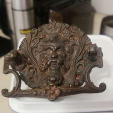 Antique Brass  Door Knocker. Roman God Bacchus picture