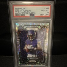 2023 Panini Prizm Jordan Addison Vikings No Huddle Prizm Rookie Var #308 picture