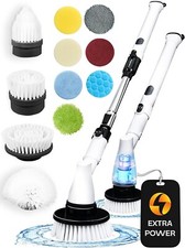 Cepillo Eléctrico Giratorio Inalámbrico - Cepillo de Baño con 8 Cabezales Reemp picture