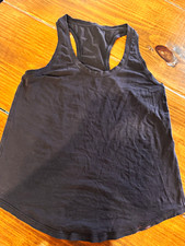 Lululemon Black Racerback Tank Top S Scoop Neck Nylon Stretch Athletic picture