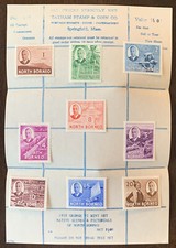 1950 NORTH BORNEO MNH STAMP COLLECTION ON TATHAM APPROVAL AUCTION SHEET picture