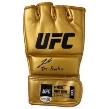 Joshua Van autographed signed inscribed gold UFC Glove The Fearless JSA picture