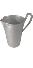 Vintage Metal Hammered Aluminum Pitcher Hand Forged Everlast with Ice Guard 8