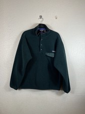 Vintage 90s Patagonia Synchilla Snap T Fleece Pullover Sweater Mens Medium Green picture