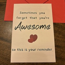 Birthday Love Awesome Wife Girlfriend Niece Daughter 5”x7” Blank Greeting Card picture