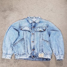VTG Wrangler Denim Trucker Jacket American Cowboys Men M Blue Acid Wash 70s 80s picture