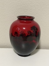 Royal  Doulton Flambé Vase With Rural Landscape Scene # 772 F From 1920-1930 picture