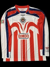 Chivas Guadalajara Reebok Long Sleeve Jersey  FMF Mens Large Mexico picture