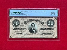 T-66 1864 $50 CSA Confederate Note 