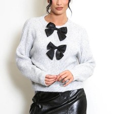 Rachel Zoe Velvet Bow Cardigan picture