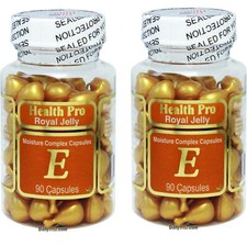 2 x Royal Jelly Vitamin-E Skin Oil 90 Gel Moisture Complex Capsules picture