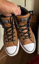 Converse All Star Brown Leather High Top Sneakers picture
