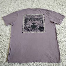 Texas Hill Country Provisions Shirt Mens Large Purple Cowboy Feather Western Tx picture