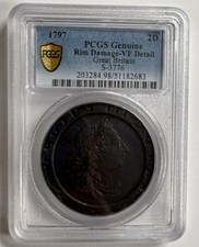 1797 GREAT BRITAIN 2 PENCE S-3776 PCGS VF DETAILS picture