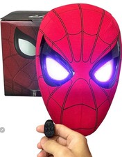 NEW Spider-Man Mask Moving Eyes Cosplay Prop Remote Control Ring Blink Eyes picture