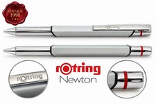 ROTRING Newton Ballpoint Pen Steel Polished Chrome Rare Vintage '90s picture