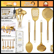 5-Piece Gold Cooking Utensils Set - Premium Kitchen Tools, Non-Stick, Durable picture