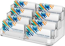 Maxgear Acrylic Business Card Holder for Desk Multiple Business Card Holders, Bu picture