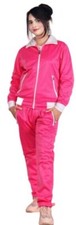 Women's Solid 2-piece Straight Leg Tracksuit Active Jacket & Pants picture