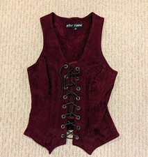 Vintage Betsy Johnson Lace Up Vest Women's Small picture