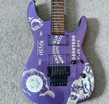 US Ship Purple Kirk Hammett Ouija Electric Guitar HH Pickup Moon&Star Inlay KH-2 picture