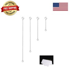 Elegant 4-Piece Sterling Silver Necklace Extenders - 1, 2, 3, 4 Inch Set picture
