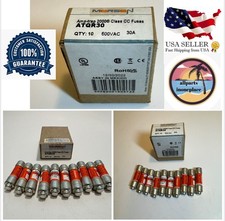 Pack of 10 Mersen ATQR30 30A 600Vac Fuse Amp-trap 2000 Class CC Fuces picture