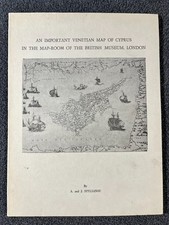 1971 An Important Venetian Map of Cyprus British Museum A J Stylianou 1st Ed picture
