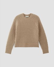 Everlane The Cloud Cozy Oversized Textured Crew Sweater Alpaca Merino Wool M picture