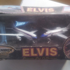 Elvis Presley The King of Rock 'n' Roll Model Airplane Set in Box bonus train picture
