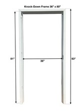 Commercial Steel Door Frame -3- Pieces Knockdown Metal For 36x80 Door. Fits 3’’ picture