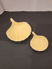 Vintage Pier 1 Imports Yellow Dolomite Shell Bowls/Trinket Dishes Nesting Set Of picture