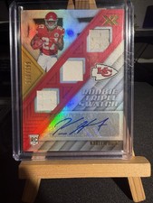 2017 Panini XR Kareem Hunt #176 Rookie Triple Swatch Autographs /199 Chiefs  picture
