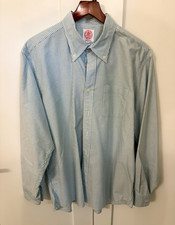 J.Press Mens 16.5 35 Green University Stripe Oxford Cloth BD Classic Fit Shirt picture