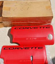 NOS 1999-2004 C5 CORVETTE Red Z06 Engine Fuel Rail Covers GM 12564257 12564258 picture