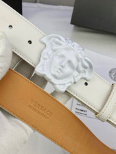 Versace Belt White Medusa Logo Buckle Adjustable Size picture