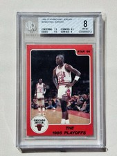 Michael Jordan 1986 STAR ROOKIE CARD #8 BGS 8 NR MINT WITH 9.5 EDGES RC picture