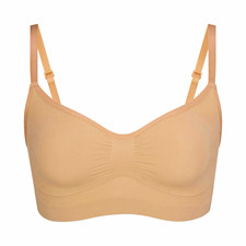 SKIMS Fits Everybody Seamless Wireless Bralette Beige XL L/XL Lightweight picture
