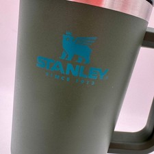 Rare OG Stanley Adventure Quencher Tumbler 40oz Matte Green Gen 1 A Brand of PMI picture