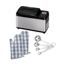 Zojirushi BB-PDC20BA Home Bakery Virtuoso Plus Breadmaker w Oven Mitts Bundle picture