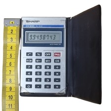 Vintage Sharp Pocket Calculator  EL-838 Arithmetic 1982 Collectible Rare Tested picture