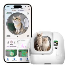 PETKIT Purobot Max Pro 2 Self Cleaning Cat Litter Box, AI Cat Facial Recognition picture