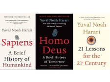 Yuval Noah Harari 3 Book Set Collection: Sapiens, Homo Deus & 21 Lessons English picture