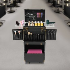 Portable Rolling Makeup Stylist Makeup Train Hair Salon Case Clipper Trimmer Box picture